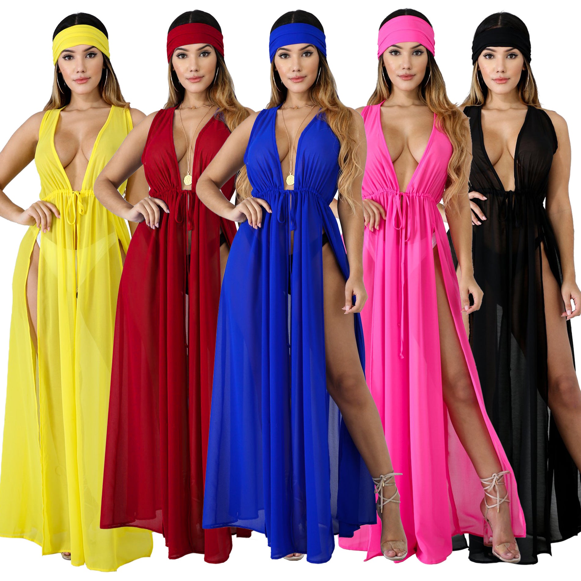 Women's New Cardigan Chiffon Skirt Extra Long Jacket Cape