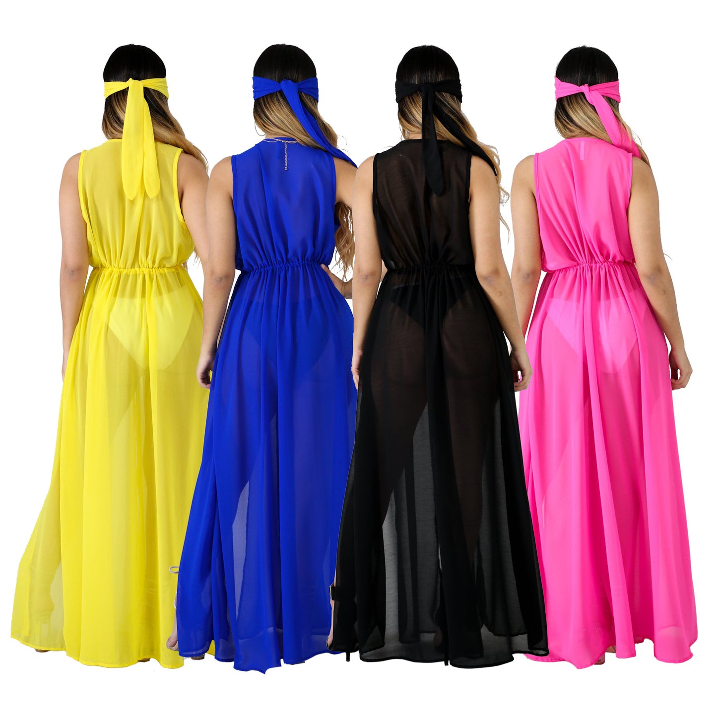 Women's New Cardigan Chiffon Skirt Extra Long Jacket Cape