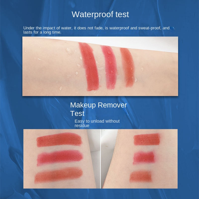 Three-Color Lipstick, Non-Fading, Non-Stick Cup, Moisturizing, Waterproof And Sweat-Proof Lipstick For Women