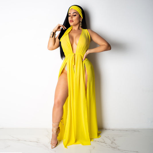 Women's New Cardigan Chiffon Skirt Extra Long Jacket Cape