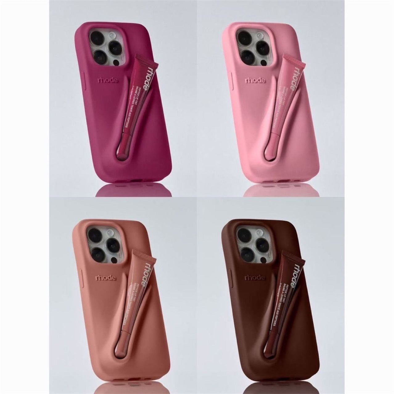 Hailey's Lipstick Lip Glaze Lip Gloss Silicone IPhone16Pro Phone Case With The Same Color Drop Protection