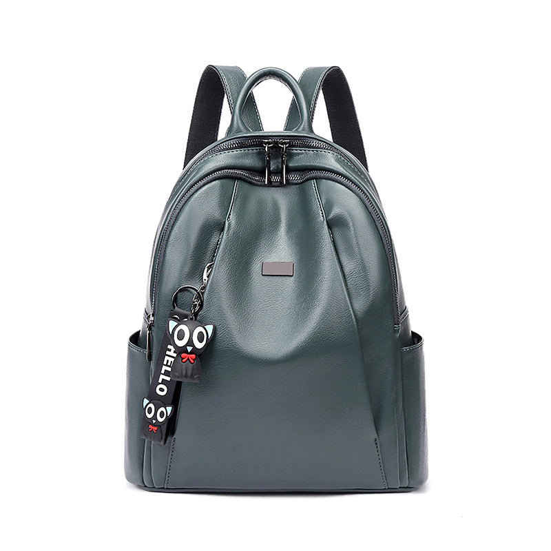 Genuine Leather Backpack For Women New Trendy Versatile Top Layer Soft Cowhide Large Capacity Casual Travel Backpack Light Luxury