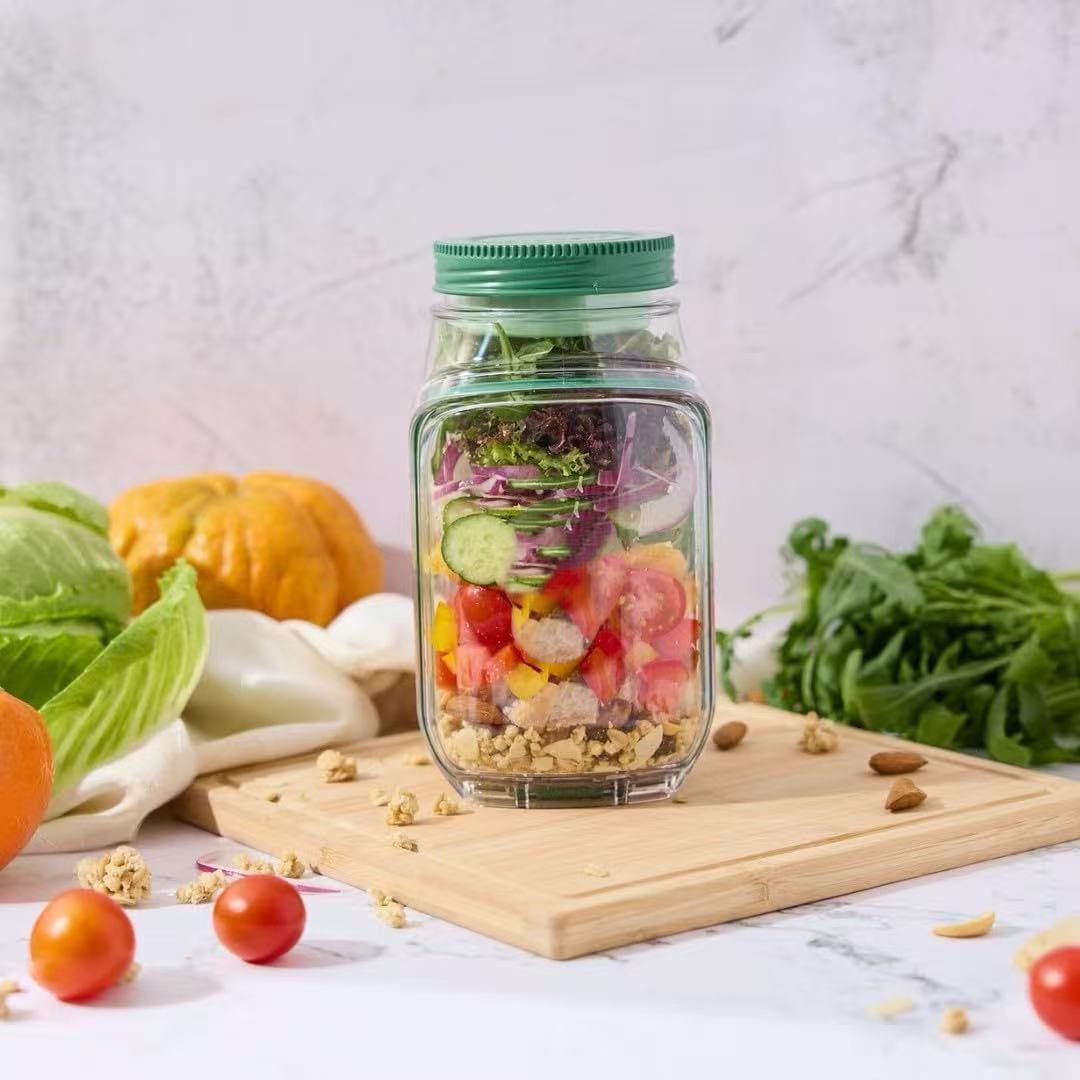 In-Stock Saladkind Salad Pod Built Plastic Leak-Proof Salad Storage Container Cross-Border In-Stock