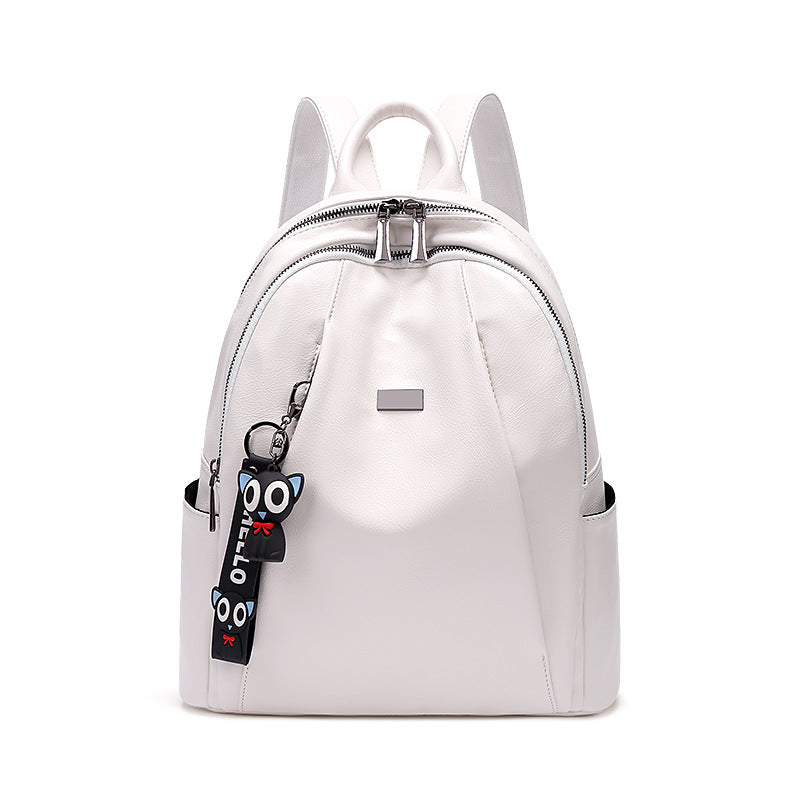 Genuine Leather Backpack For Women New Trendy Versatile Top Layer Soft Cowhide Large Capacity Casual Travel Backpack Light Luxury