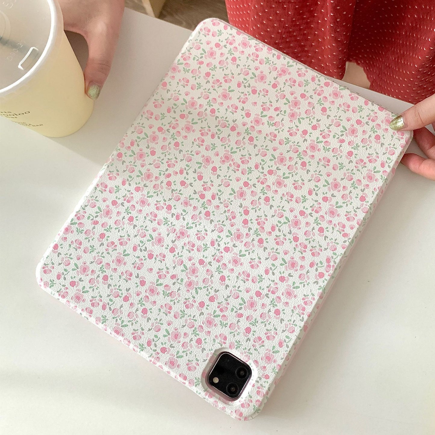 Suitable For IPad13pro11 Flat Protective Sleeve 10.9Air2024 Magnetic Separation Shell 10.2 Floral 12.9 Pen Slot