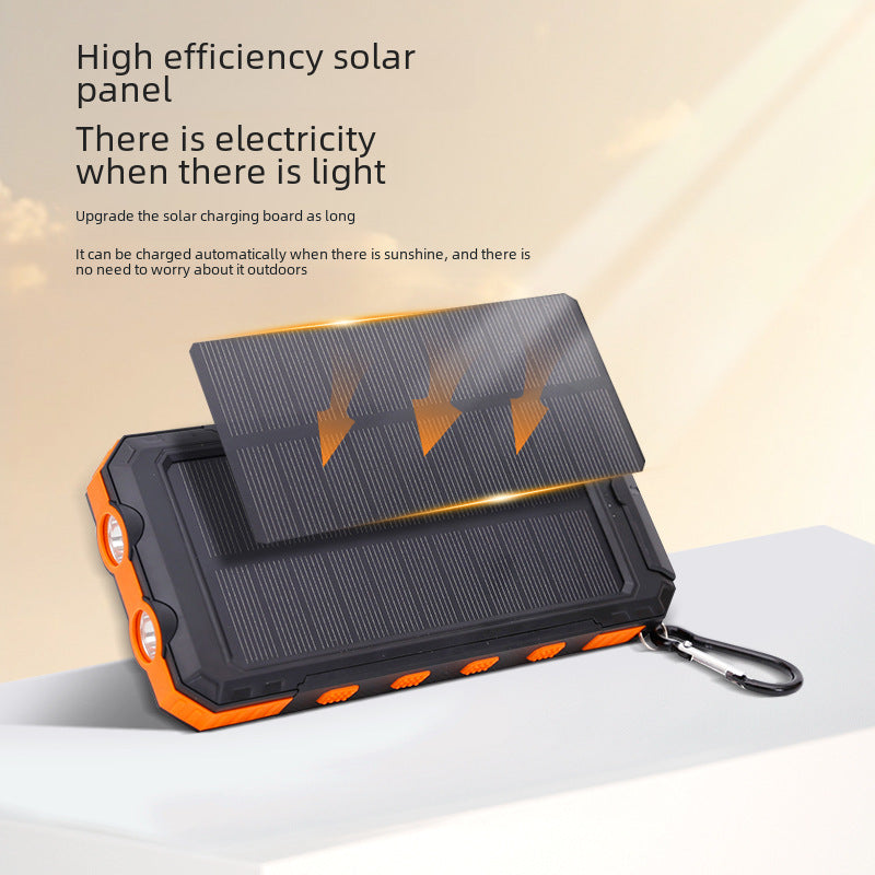 Outdoor Waterproof Solar Charging Treasure 20000mah Large Capacity Cross-border Compass Mobile Power Supply