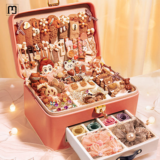 HN Children Girls' Birthday Gift Girls' Hair Accessories Suit Gift Box 3-9 Years Old 5 Princess 7 Little Girls 6