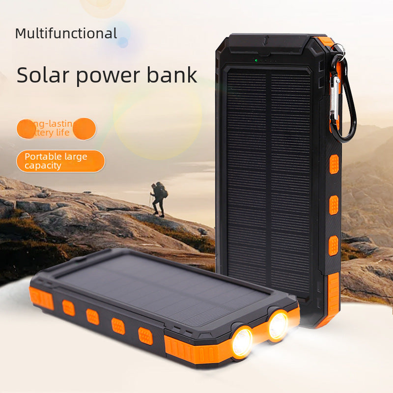 Outdoor Waterproof Solar Charging Treasure 20000mah Large Capacity Cross-border Compass Mobile Power Supply