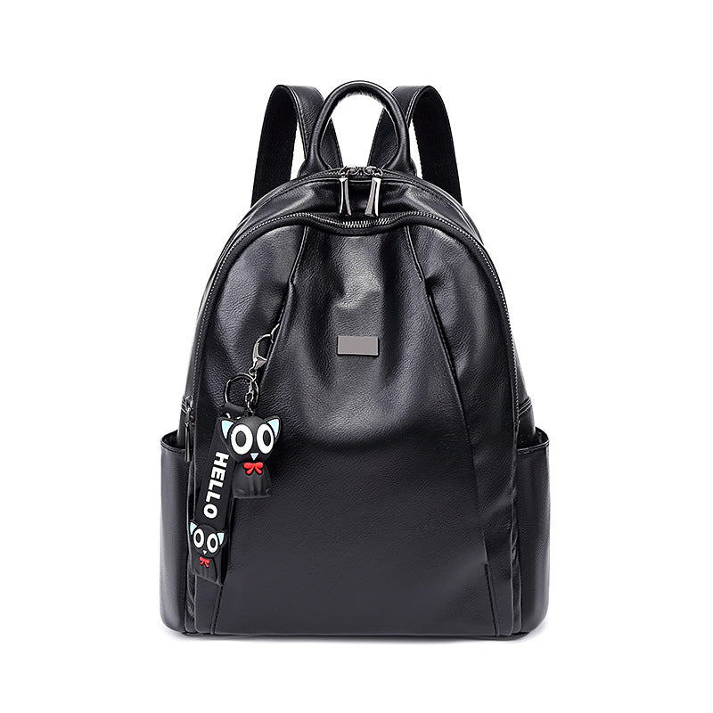 Genuine Leather Backpack For Women New Trendy Versatile Top Layer Soft Cowhide Large Capacity Casual Travel Backpack Light Luxury