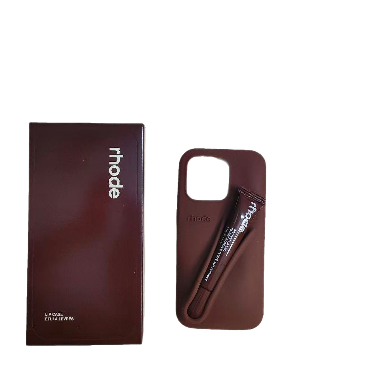 Hailey's Lipstick Lip Glaze Lip Gloss Silicone IPhone16Pro Phone Case With The Same Color Drop Protection