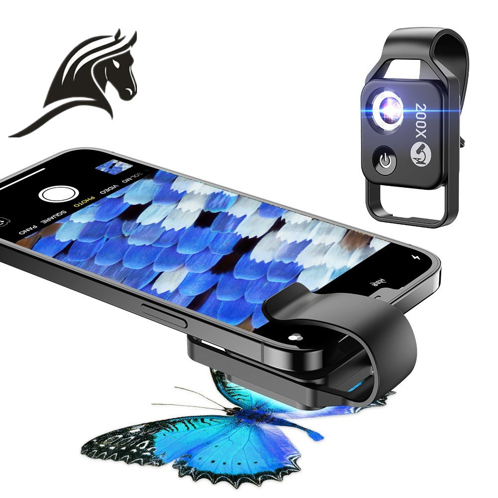 Apexel's New Portable 200X Mobile Phone Microscope Magnifying Glass Hd Microscope Without Cpl