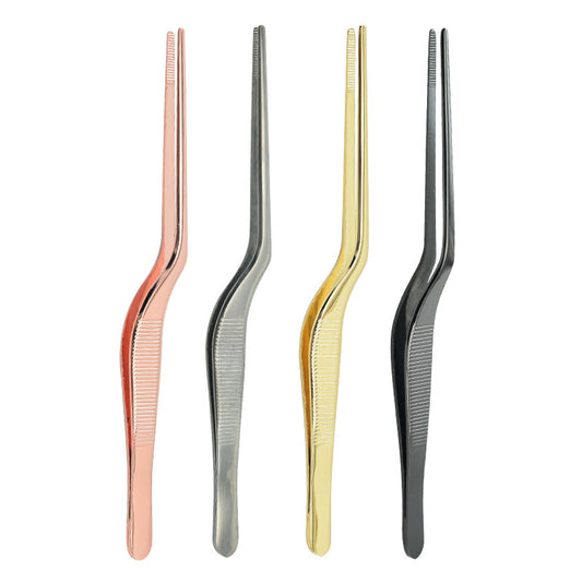 Stainless Steel Round Head Curved Handle Ear Picker Tweezers Cleaning Ear Meatus Ear Dipping Ear Picker Gun-shaped Tweezers Ear Digging Spoon Ear Picker Tool