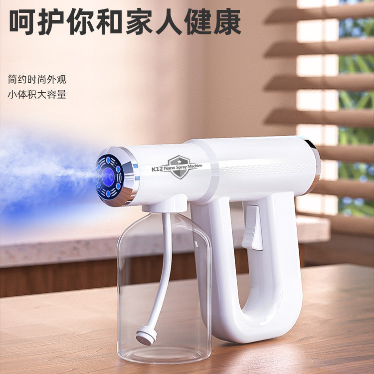 New Small K12 Indoor And Outdoor Disinfection Spray Disinfection Gun Alcohol Liquid Sprayer Blue Light Disinfection Spray Gun Alcohol