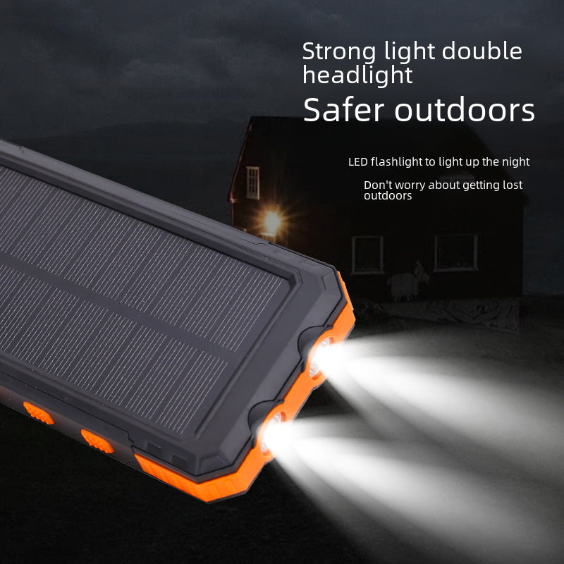 Outdoor Waterproof Solar Charging Treasure 20000mah Large Capacity Cross-border Compass Mobile Power Supply