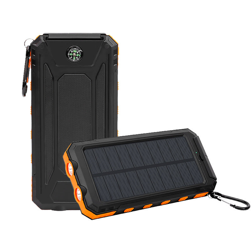Outdoor Waterproof Solar Charging Treasure 20000mah Large Capacity Cross-border Compass Mobile Power Supply