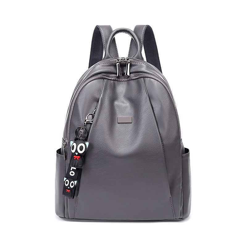 Genuine Leather Backpack For Women New Trendy Versatile Top Layer Soft Cowhide Large Capacity Casual Travel Backpack Light Luxury